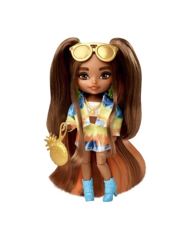 Barbie Extra mini lėlė ilgais, rudais plaukais