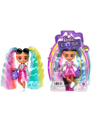 Barbie Extra lėlė garbanotais, įvairiaspalviais plaukais