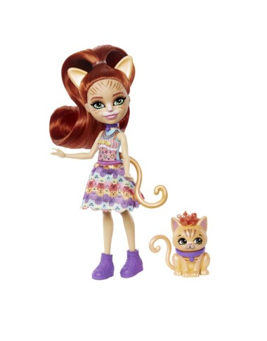 Enchantimals herojė katytė Tarla su gyvūnėliu