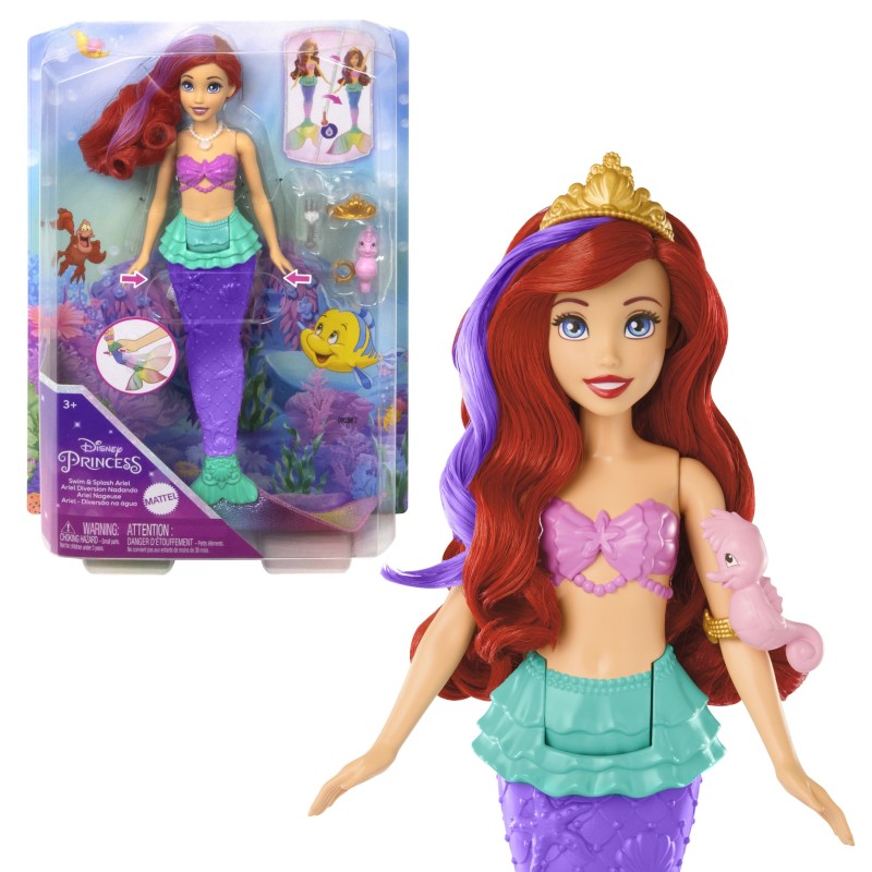 „Disney Princess“ undinėlė Arielė su spalvų keitimo funkcija