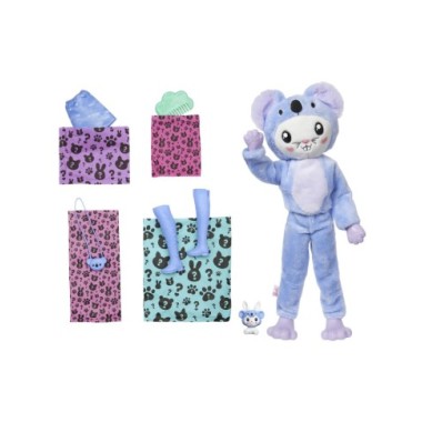 Barbės „Cutie Reveal“ rinkinys, minkštutėlių kostiumų serija - triušelis + koala