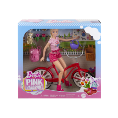 „Barbie“ lėlės ir dviračio rinkinys