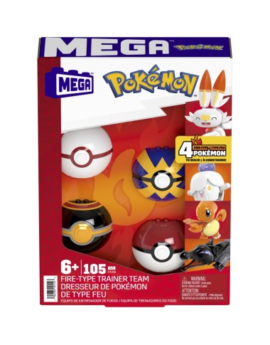 „Mega Construx Pokemon“ rinkinys „Ugninių Poke rutulių pakuotė“