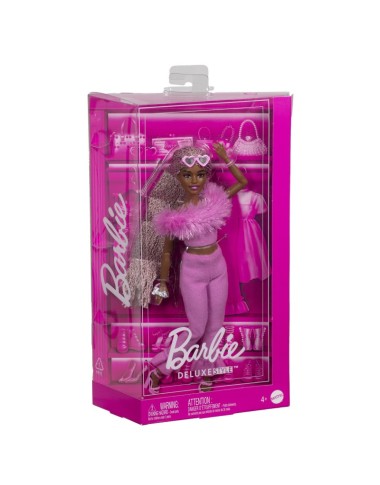BARBIE DELUXE FASHIONISTAS lėlė rožiniu kostiumu (HYV28)